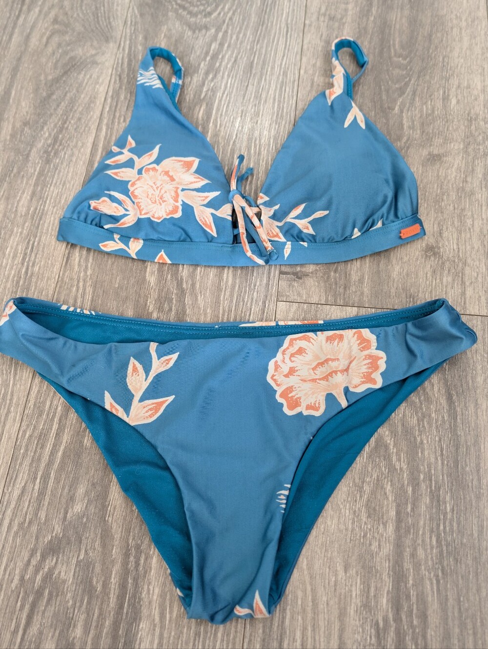 Roxy Blue Floral Bikini Set